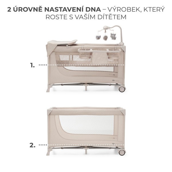 KINDERKRAFT Postýlka cestovní Joy 2 s doplňky