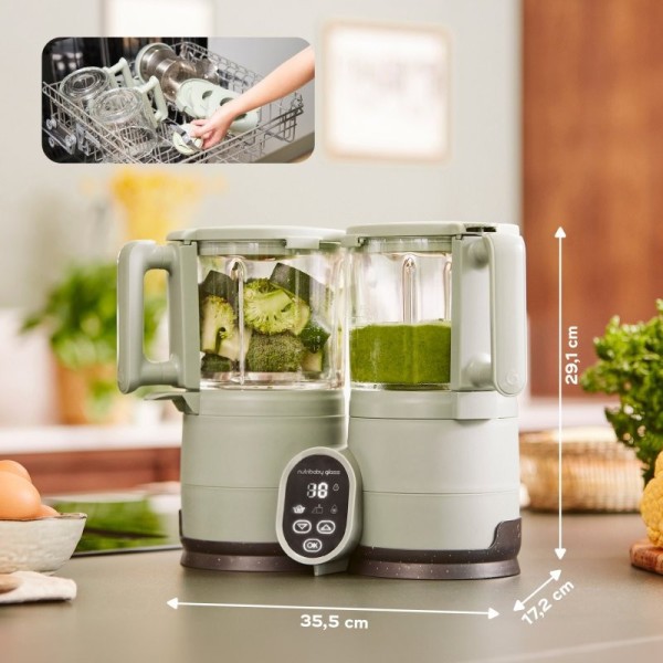 BABYMOOV Multifunkční přístroj Nutribaby Glass Celadon