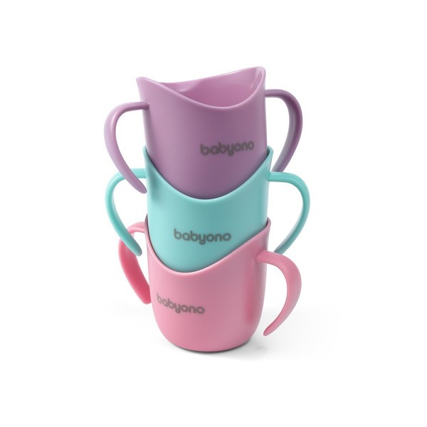 BABYONO Hrnek ergonomický s oušky 120 ml 6m+
