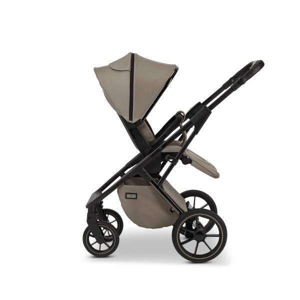 MOON PIÚ EXTRA black chrome Kombinovaný kočárek