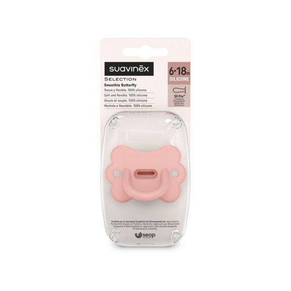SUAVINEX ŠIDÍTKO fyziologické BUTTERFLY SILIKON 6-18m SX PRO - COLOUR ESSENCE