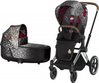 Kočárek CYBEX Priam Lux Seat Fashion Rebellious 2021 včetně korby, podvozek Priam