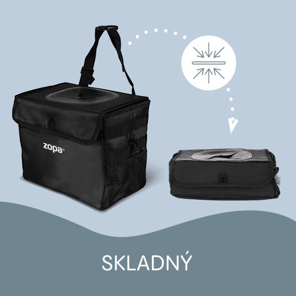 ZOPA Odpadkový koš do auta vodotěsný s víkem