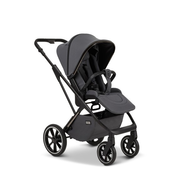 MOON PIÚ EXTRA black chrome Kombinovaný kočárek