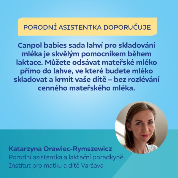 CANPOL BABIES Sada lahví na skladování mléka 3x120ml