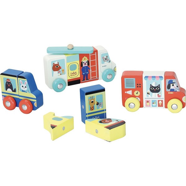 VILAC Dřevěné magnetické puzzle Záchranáři