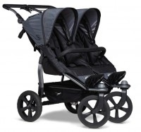 TFK Sportovní kočárek dvojčata Duo stroller - air chamber wheel - black