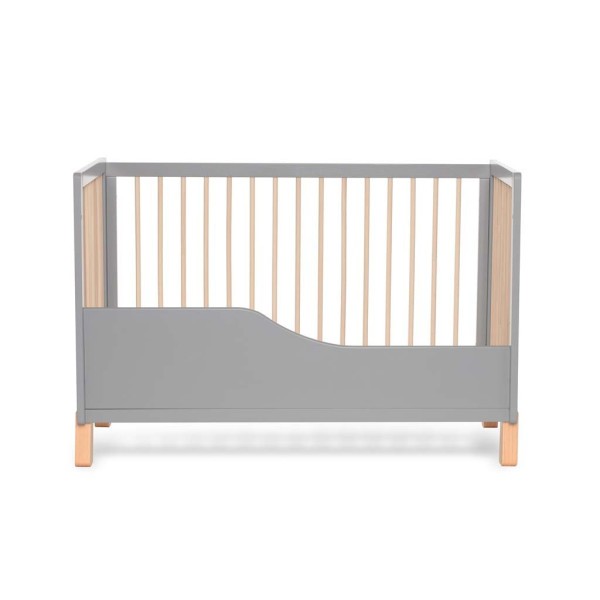 KINDERKRAFT Postýlka dřevěná se zábranou Lunky Grey