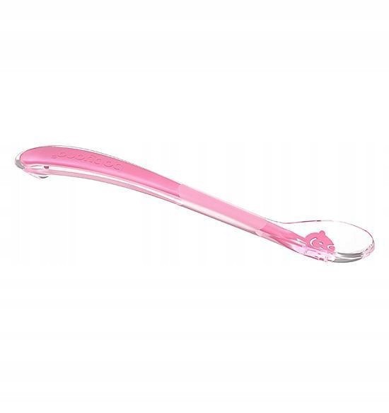 BABYONO Měkká silikonová lžička pro miminka Baby Smile 6m+