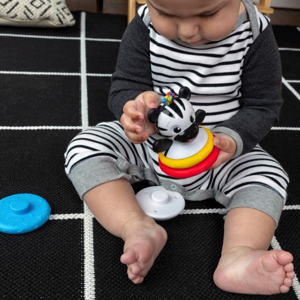 BABY EINSTEIN Kousátko stohovací zebra Stack & Wobble Zen™ 3m+