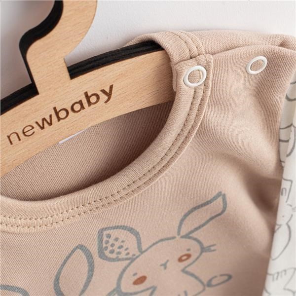 NEW BABY Kojenecké bavlněné body s dlouhým rukávem Rabbit friends