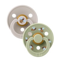 BIBS STUDIO Colour Bumblebee dudlíky kaučuk 2ks – vel. 2