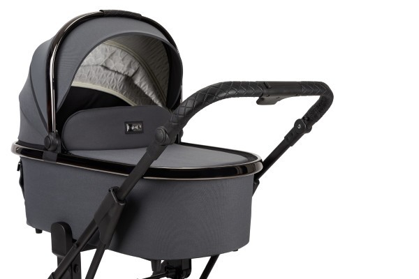 MOON PIÚ EXTRA black chrome Kombinovaný kočárek