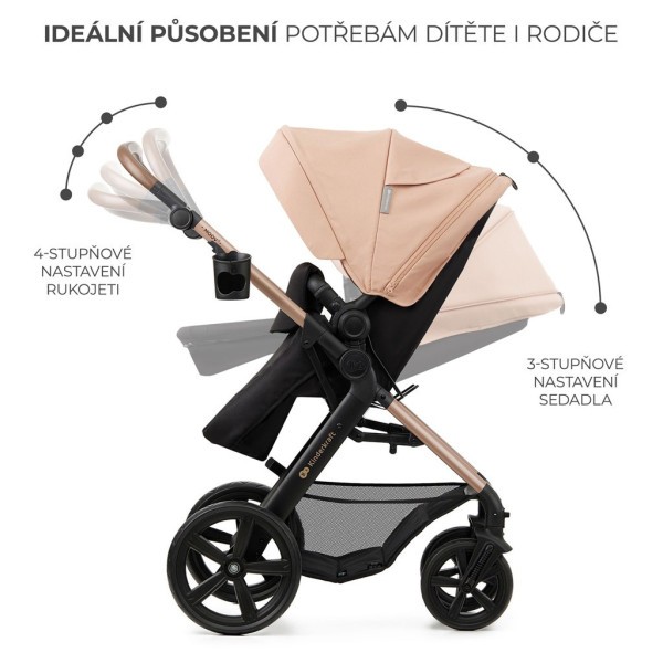 KINDERKRAFT Kočárek kombinovaný Moov 2 3v1, pěnová kola