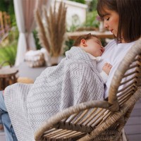 BABYONO Deka z organické bavlny pletená 75 x 100 cm 0m+ BABYONO Deka z organické bavlny pletená 75 x 100 cm 0m+