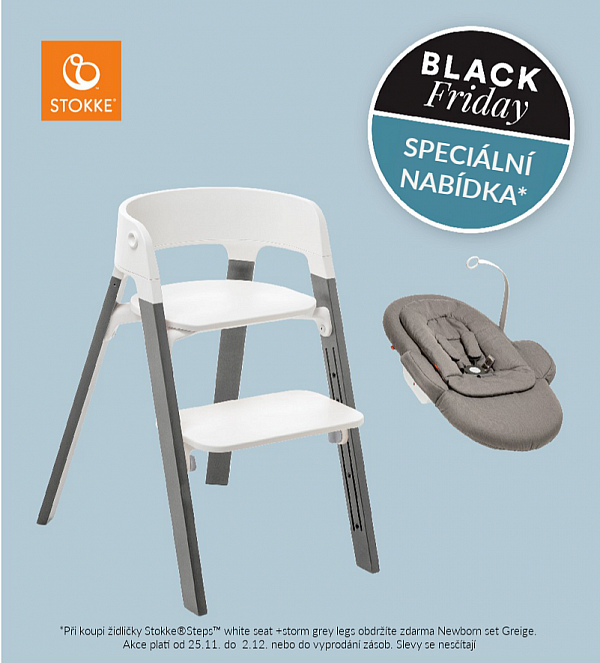 STOKKE® STEPS™ ŽIDLIČKA white storm grey