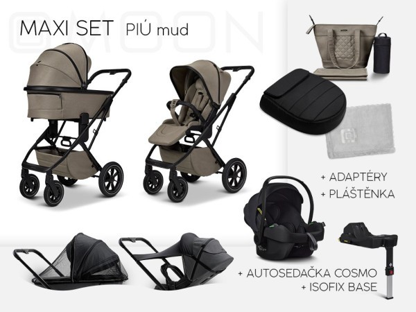 MOON PIÚ MAXI SET Kombinovaný kočárek