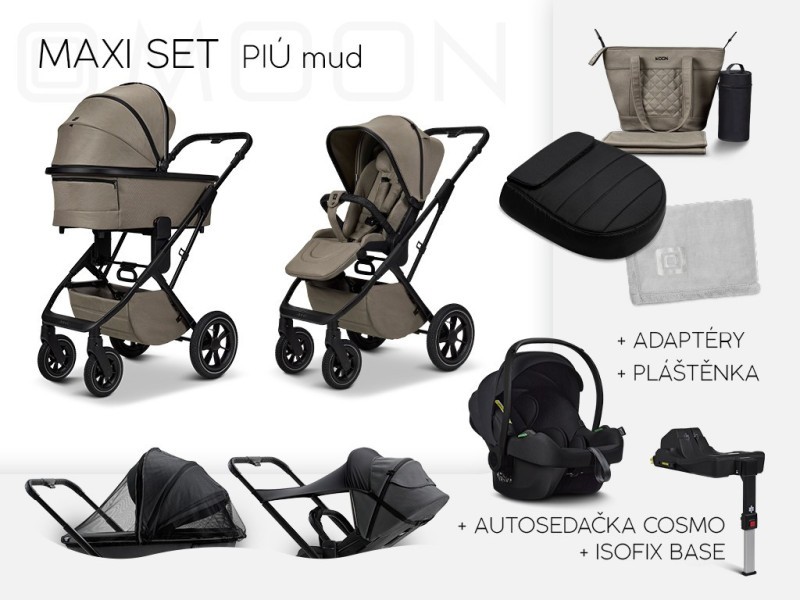 MOON PIÚ MAXI SET Kombinovaný kočárek