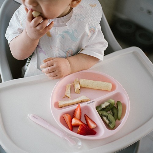 BABYONO Talíř silikonový s přísavkou 6m+