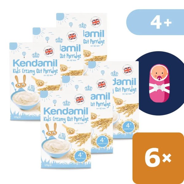 6x Kendamil Jemná krémová ovesné kaše (125g)