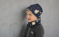 LITTLE ANGEL Čepice podšitá Outlast® - souhvězdí/šedý melír