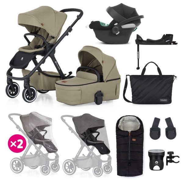 PETITE&MARS Kočárek kombinovaný ICON 2v1 XXL AIR + CYBEX Aton B2 i-Size + základna