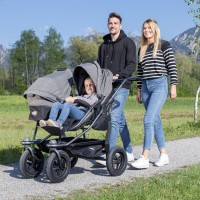 TFK Kočárek dvojčata/sourozenecký Duo combi push chair - air wheel prem.