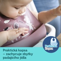 CANPOL BABIES Bryndák silikonový s kapsou BONJOUR PARIS