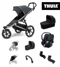 AKČNÍ SET Thule Urban Glide 2 + korba, Aton 5, pláštěnky, síťka, adaptéry, madlo