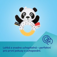 CANPOL BABIES Senzorická hračka PANDA s kousátkem a chrastítkem BabiesBoo