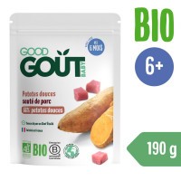 GOOD GOUT BIO BATÁTY S VEPŘOVÝM MASEM 190 G GOOD GOUT BIO BATÁTY S VEPŘOVÝM MASEM 190 G