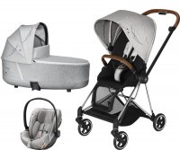 Kočárek CYBEX Set Mios Seat Pack Fashion Koi 2020 včetně autosedačky, podvozek Mios