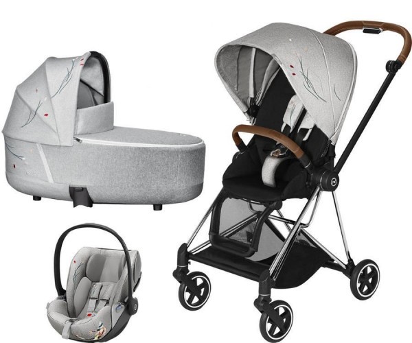 Kočárek CYBEX Set Mios Seat Pack Fashion Koi 2020 včetně autosedačky, podvozek Mios