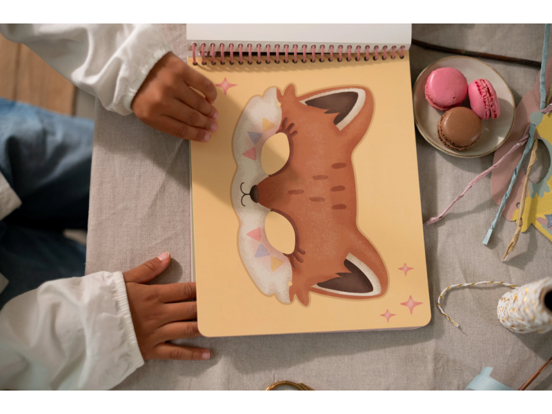 LITTLE DUTCH Kniha s vystřihovacími maskami Rosa