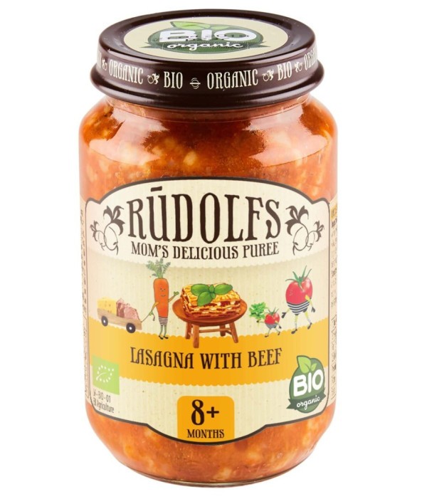 RUDOLFS BIO Lasagne s hovězím masem 190 g (od 8 měsíců)