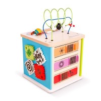 BABY EINSTEIN Hračka dřevěná aktivní kostka Innovation Station HAPE 12m+