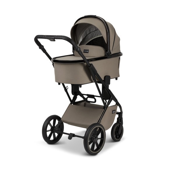 MOON PIÚ EXTRA black chrome Kombinovaný kočárek