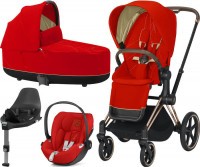 Kočárek CYBEX Set Priam Rosegold Seat Pack 2021, Lux Carry Cot včetně Cloud Z i-Size a base Z