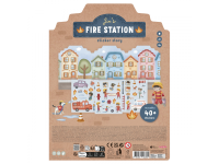 LITTLE DUTCH Knížka se samolepkami Hasičská stanice Jim