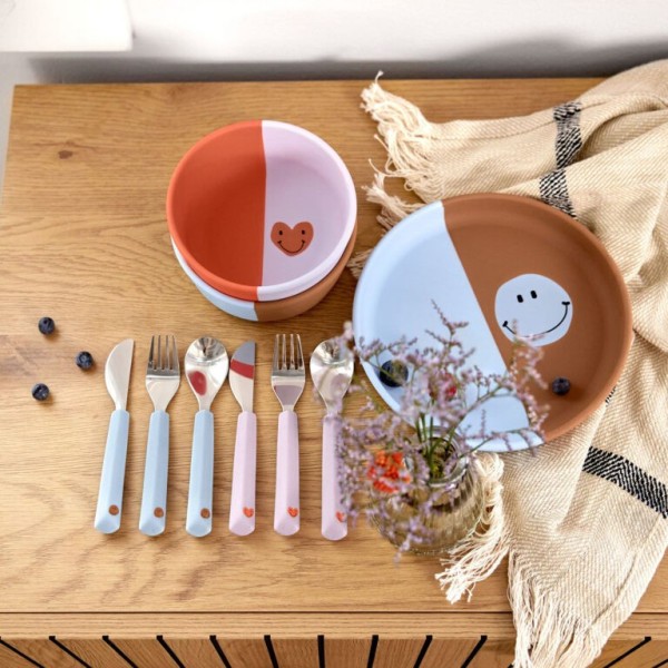 LÄSSIG Dětský příbor Cutlery with Silicone Handle 3pcs