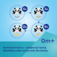 CANPOL BABIES Senzorická hračka PANDA s kousátkem a chrastítkem BabiesBoo