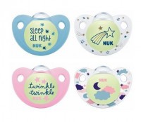 Dudlík NUK DEN & NOC duble pack,SI,V2