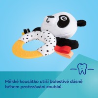 CANPOL BABIES Senzorická hračka PANDA s kousátkem a chrastítkem BabiesBoo