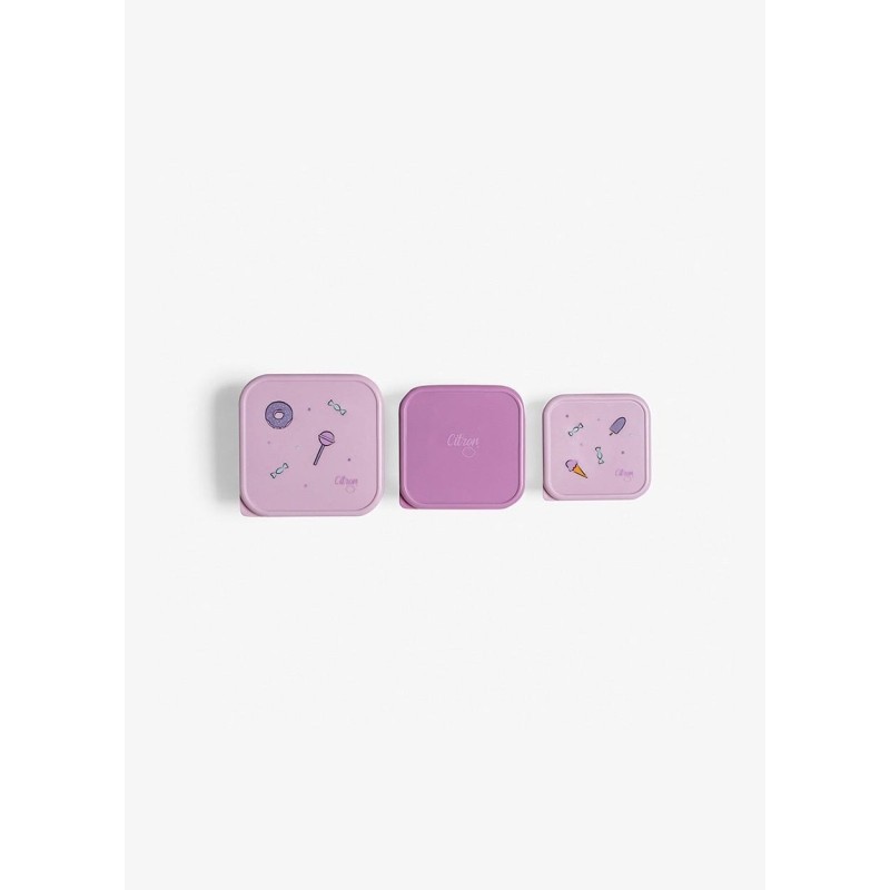 CITRON Sada 3 stohovatelných boxů z nerezu