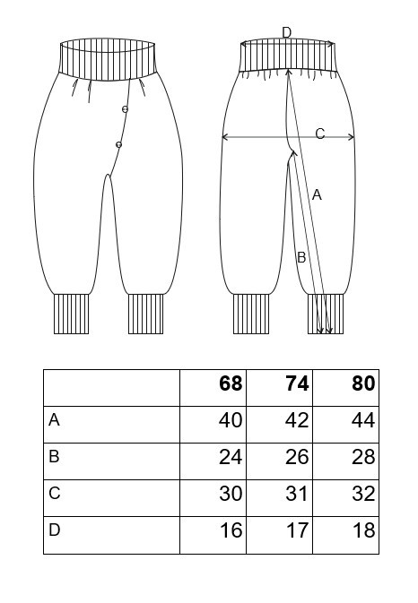 LITTLE ANGEL Tepláky harémky hřejivé
