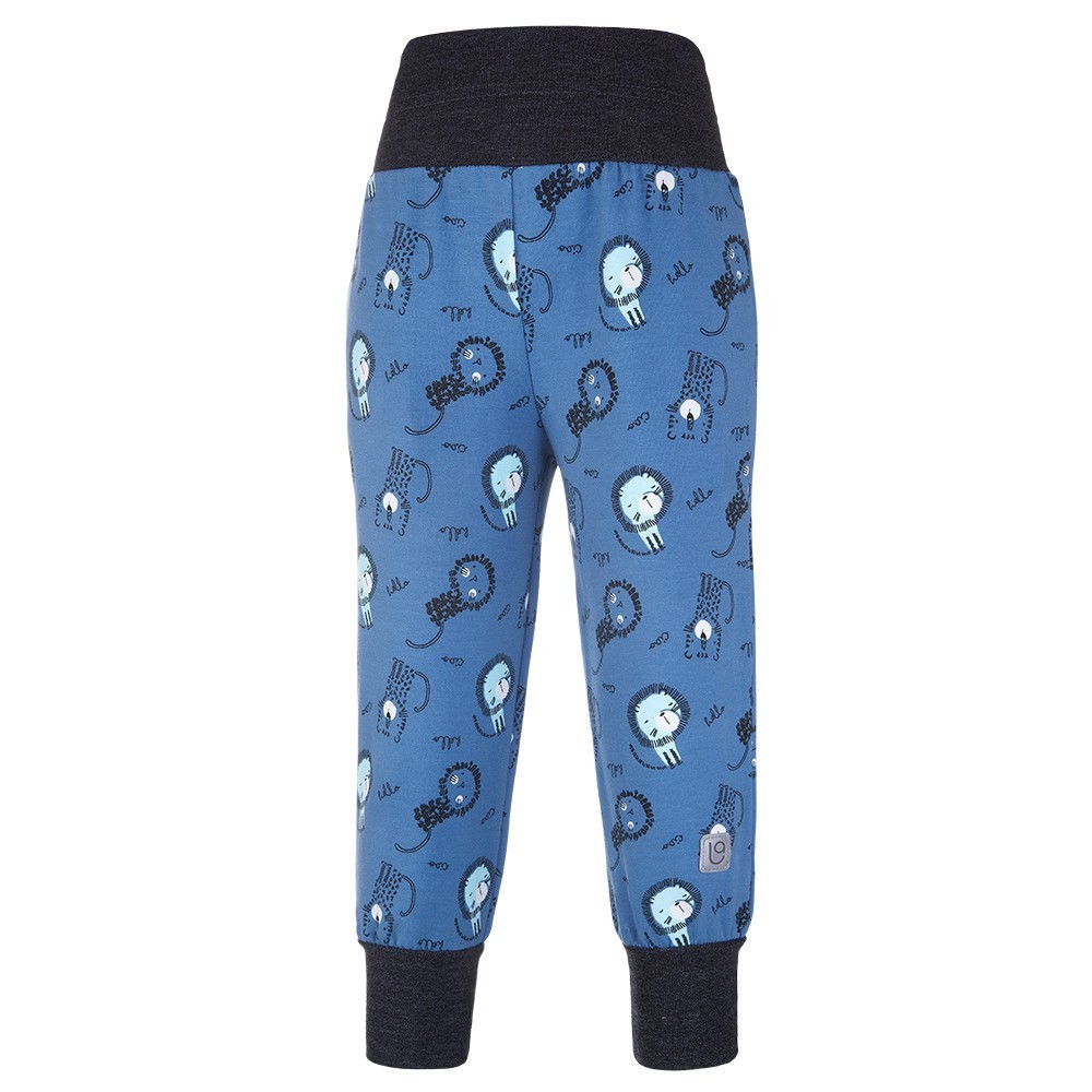 LITTLE ANGEL Tepláky - denim lvíčci