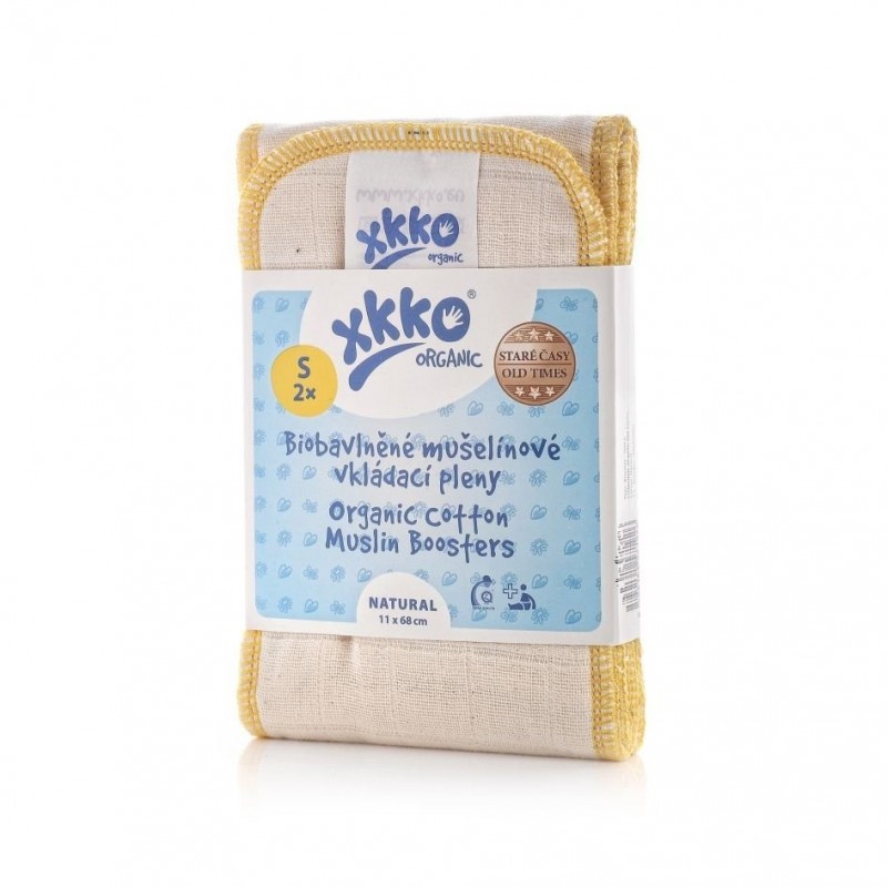 KIKKO Vkládací pleny bio bavlněné Organic Old Times - Natural