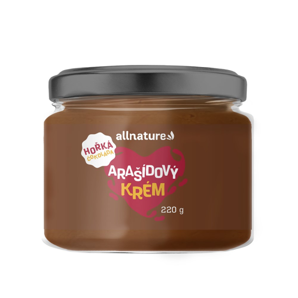 ALLNATURE Arašídový krém s hořkou čokoládou - 220 g