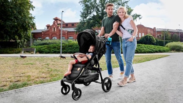 Kočárek sportovní Grande LX Grey Kinderkraft + Dětské odrážedlo 2WAY Next