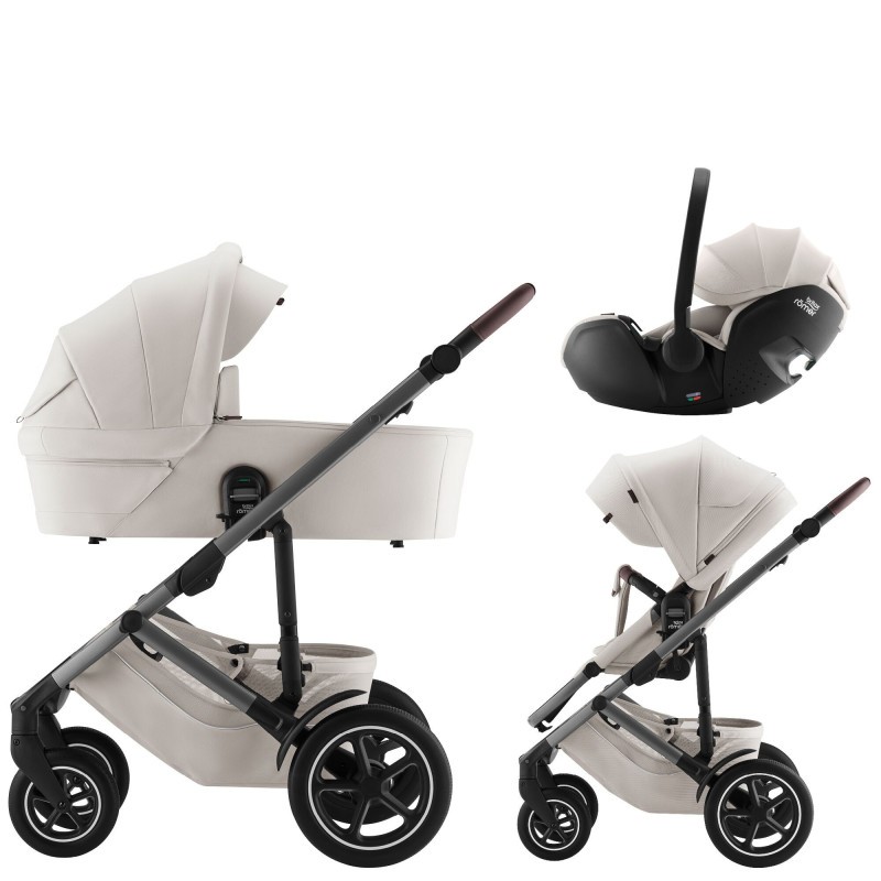 BRITAX RÖMER Set kočárek Smile 5Z + hluboká korba + autosedačka Baby-Safe PRO